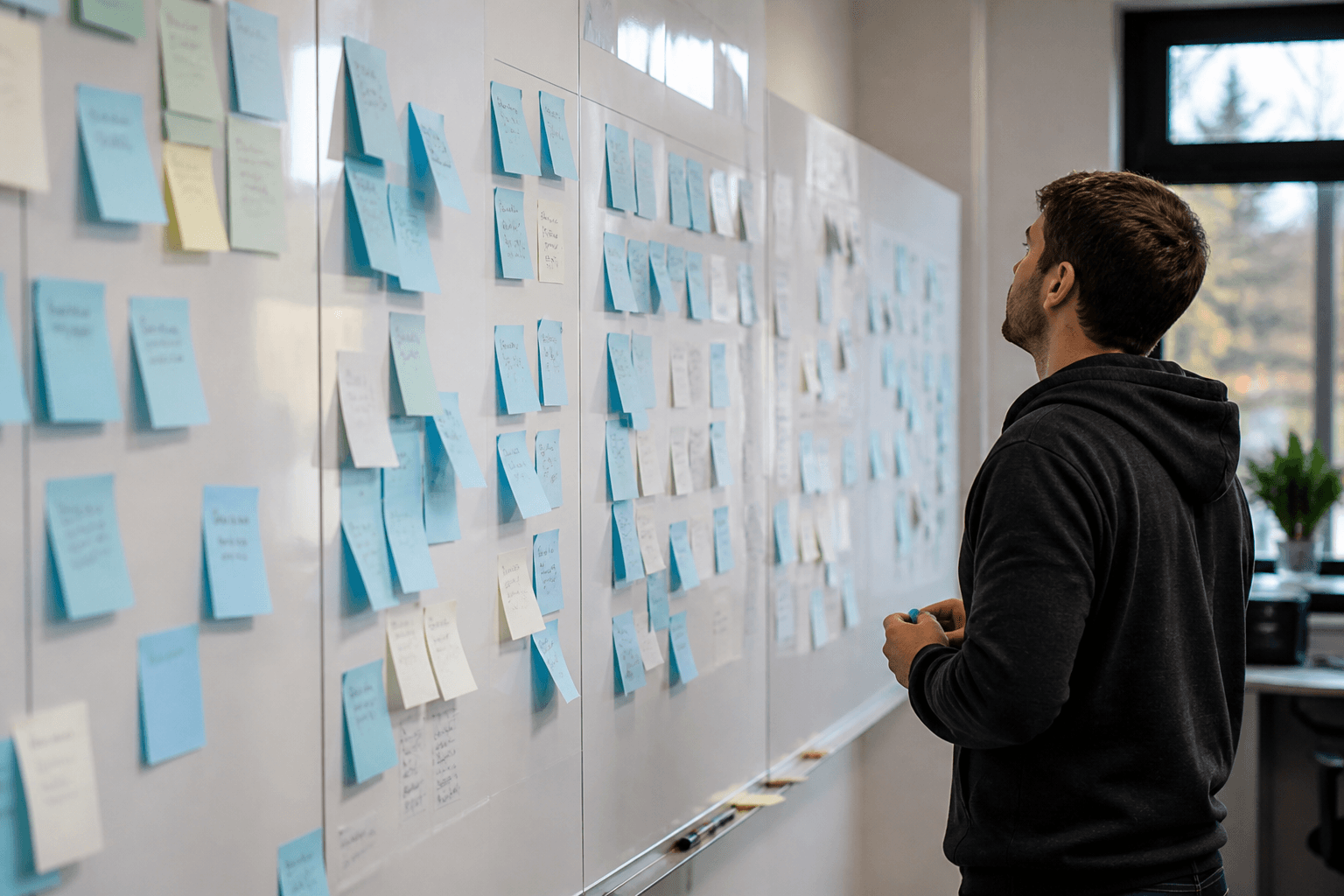 Planning board for weekly product releases