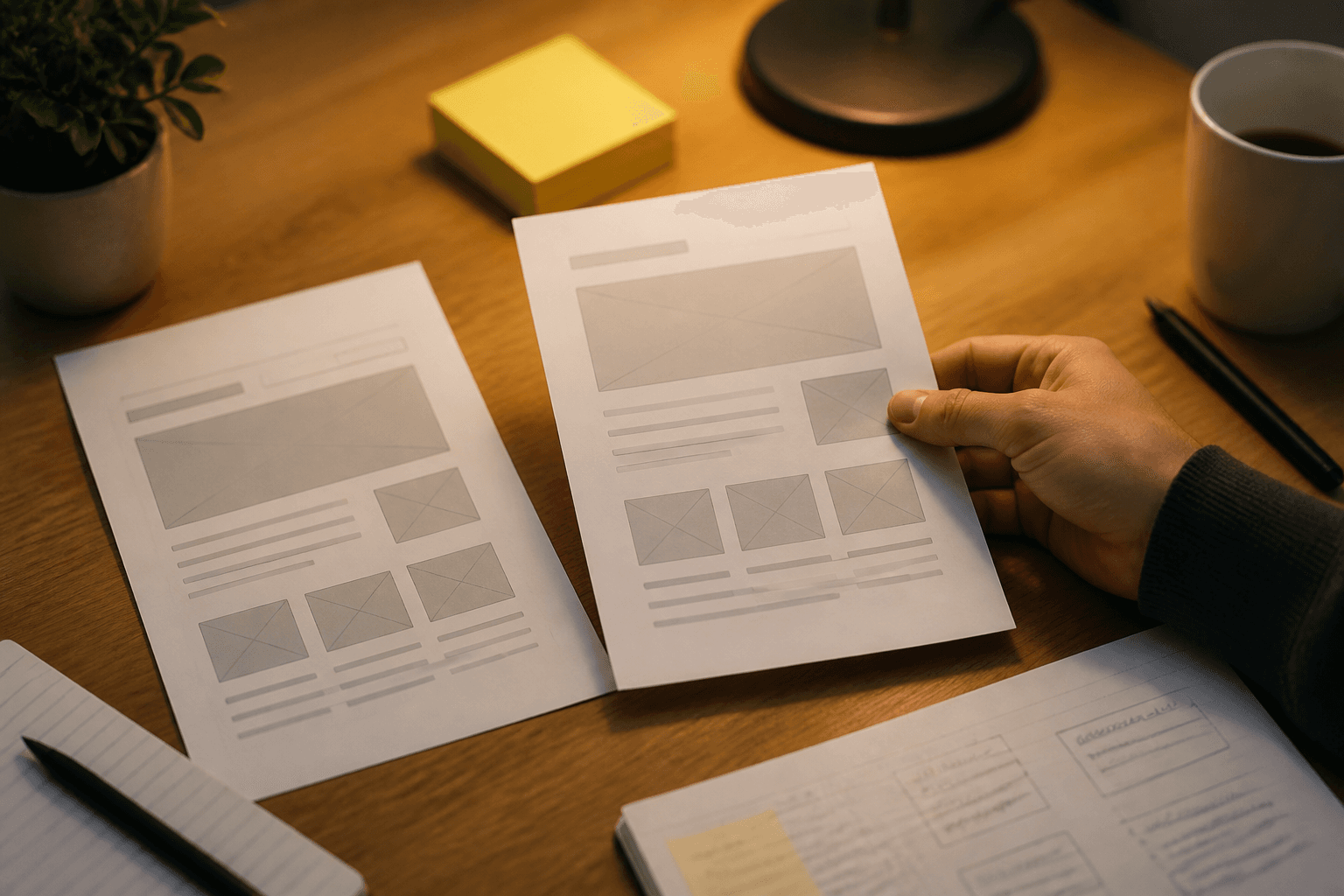 Choosing between project options on paper