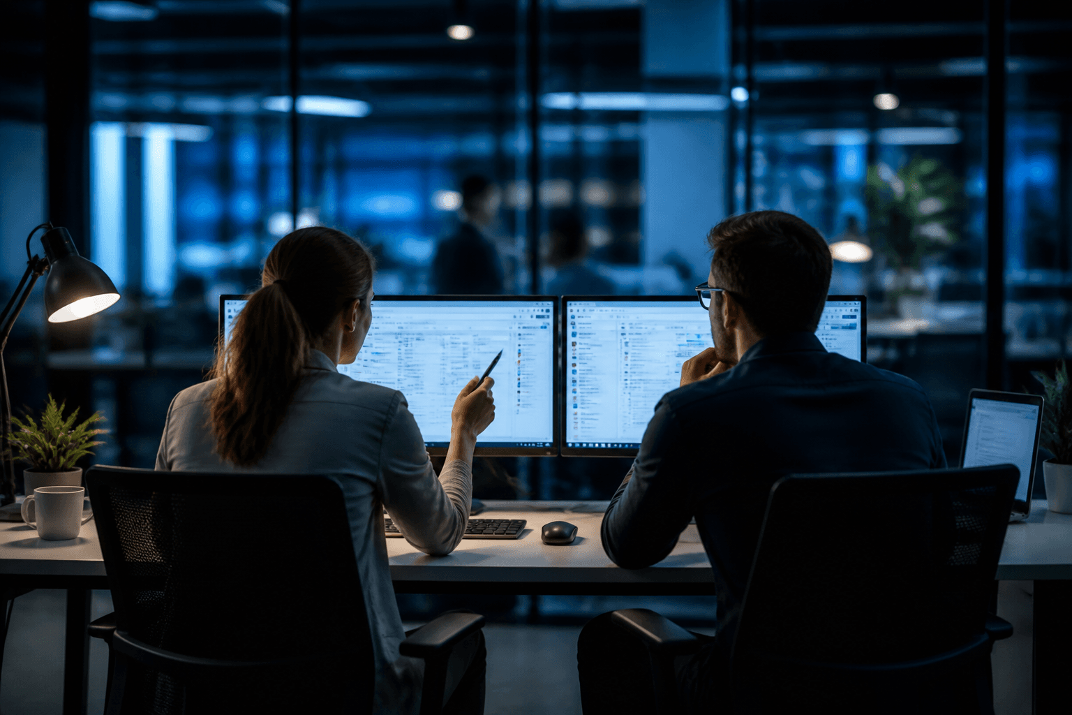 Support team collaborating on a shared inbox
